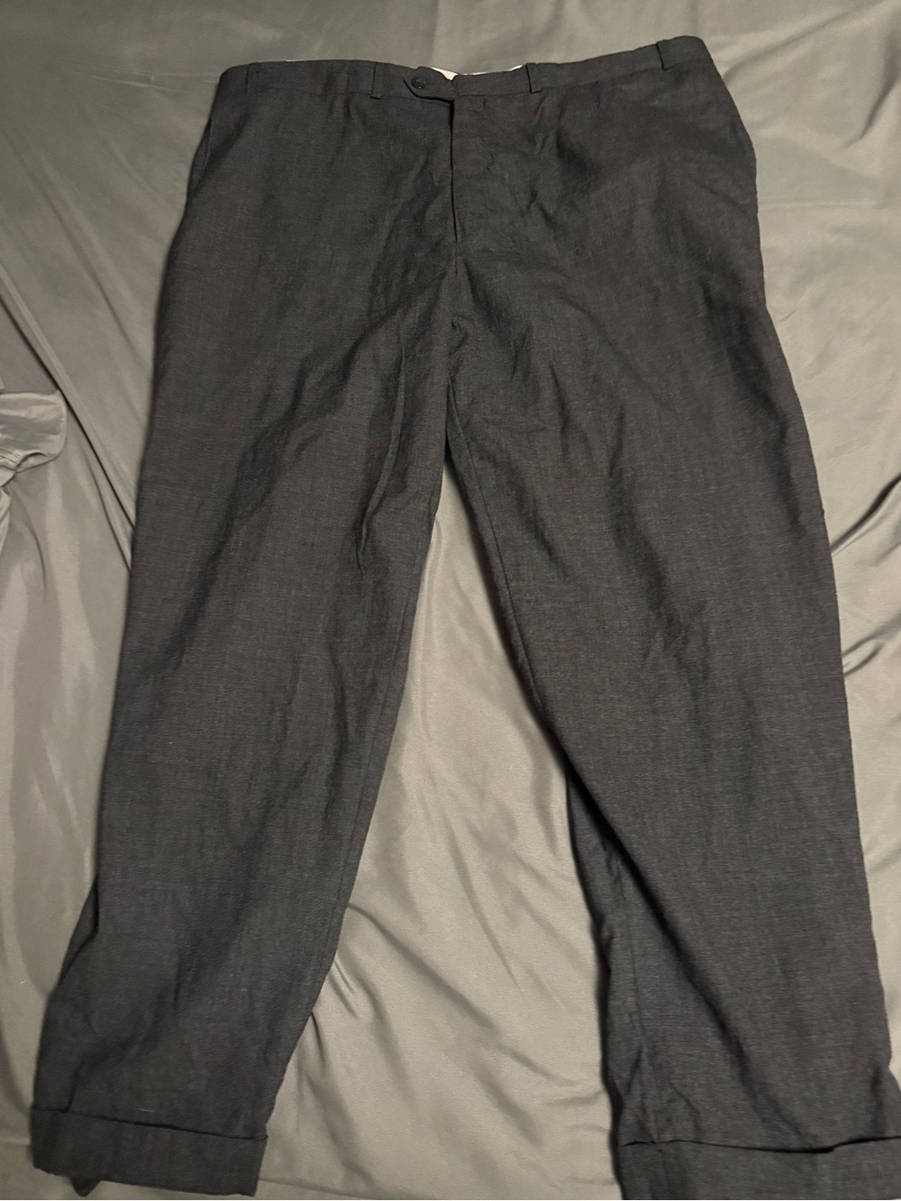 Vintage Chaps Ralph Lauren Pants 42x29 Charcoal Gray Cuffed Union Made Canada